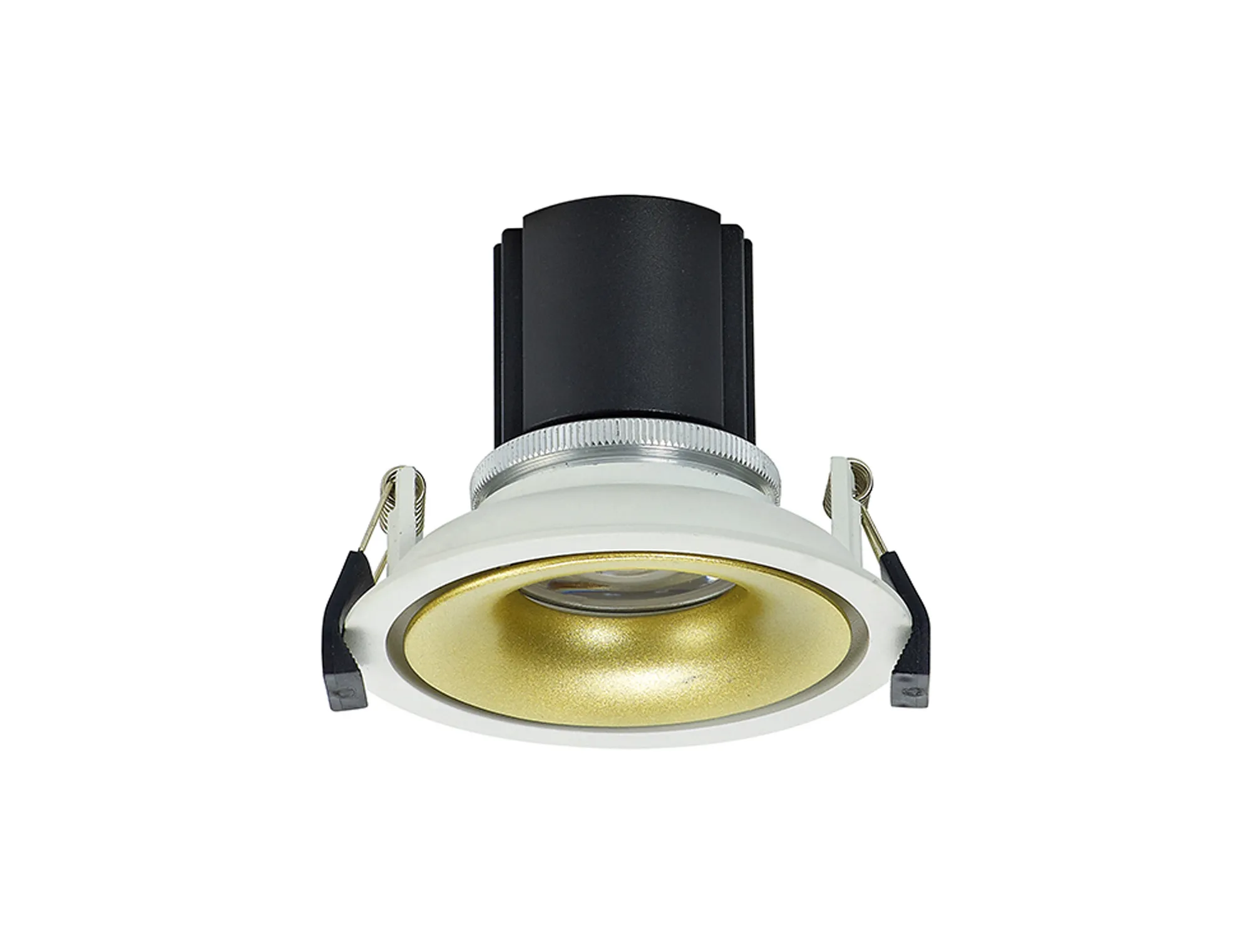 Bolor 9 Tridonic Powered 9W 3000K 840lm 24° CRI>90 LED Engine White/Gold Fixed Recessed Spotlight, IP20 DM202032  Dlux Bolor 9